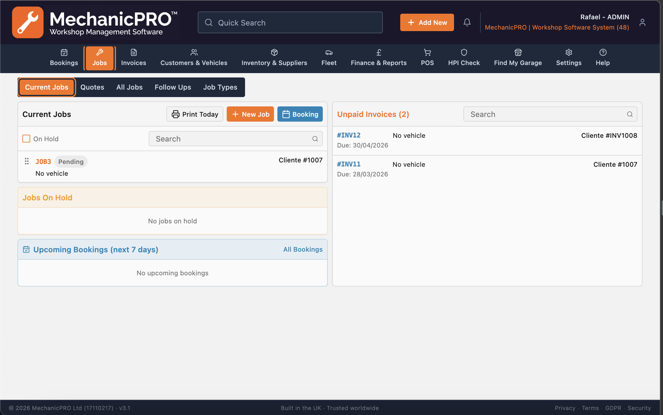 MechanicPRO™ | Workshop Management Software